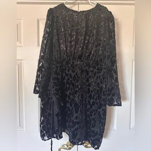 Express Black Dress with Subtle Print